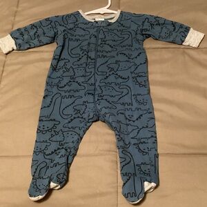 Gerber Blue Dinosaur Print Footie